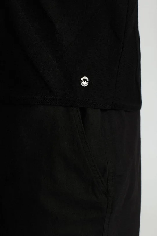 Hemington - Zigzag Desen Siyah Giza Pamuk Triko Polo (5)