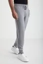 Açık Gri Merino Yün Activewear Triko Pantolon - Thumbnail