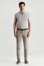 Açık Gri Pamuk Karışım Yazlık Chino Pantolon