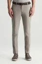 Açık Gri Pamuk Karışım Yazlık Chino Pantolon