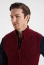 Activewear Merino Yün Bordo Yelek - Thumbnail