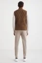 Activewear Merino Yün Tütün Rengi Yelek - Thumbnail