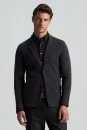 Extrafine Merino Antrasit Triko Blazer Ceket - Thumbnail