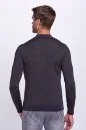 Polo Yaka Antrasit Merino Yün Triko
