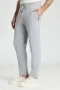 Bağcıklı Açık Gri Slim Fit Triko Pantolon - Thumbnail