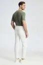 Bağcıklı Beyaz Slim Fit Triko Pantolon - Thumbnail