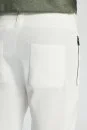 Bağcıklı Beyaz Slim Fit Triko Pantolon - Thumbnail