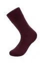 Baklava Desenli Bordo Pamuk İkili Çorap Seti - Thumbnail