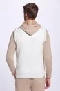 Merino Yün Activewear Beyaz Triko Yelek - Thumbnail