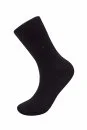 Baklava Desenli Siyah Pamuk İkili Çorap Seti - Thumbnail