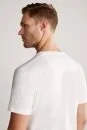 Baskılı Beyaz Pima Pamuk T-Shirt - Thumbnail