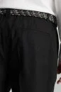 Beli Bağcıklı Antrasit Yün Chino Jogger Pantolon - Thumbnail