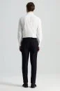Beli Bağcıklı Lacivert Yün Chino Jogger Pantolon - Thumbnail