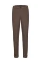 Beli Bağcıklı Tütün Rengi Yün Chino Jogger Pantolon - Thumbnail