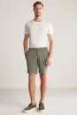 Beli Lastikli Haki Şort