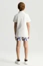 Beyaz Havlu Kumaş Polo Yaka Çocuk T-Shirt