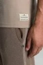 Bisiklet Yaka Bej Merserize Pamuk T-Shirt - Thumbnail