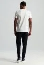 Bisiklet Yaka Beyaz Basic T-Shirt - Thumbnail