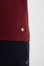 Bisiklet Yaka Bordo Basic T-Shirt - Thumbnail