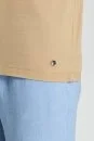 Bisiklet Yaka Kum Rengi T-Shirt - Thumbnail