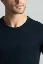 Bisiklet Yaka Lacivert Basic T-Shirt - Thumbnail