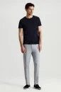 Bisiklet Yaka Lacivert Basic T-Shirt