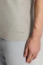 Bisiklet Yaka Rahat Kesim Saf Pamuk Açık Gri T-Shirt