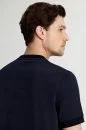 Bisiklet Yaka Rahat Kesim Saf Pamuk Lacivert T-Shirt