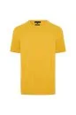 Bisiklet Yaka Saf Pamuk Sarı Triko T-Shirt