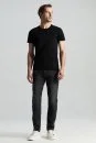 Bisiklet Yaka Siyah Basic T-Shirt - Thumbnail