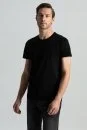 Bisiklet Yaka Siyah Basic T-Shirt - Thumbnail