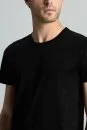 Bisiklet Yaka Siyah Basic T-Shirt - Thumbnail