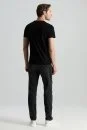 Bisiklet Yaka Siyah Basic T-Shirt - Thumbnail