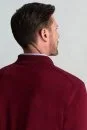 Extrafine Merino Polo Yaka Bordo Triko - Thumbnail