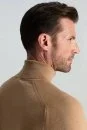 Camel Boğazlı Slim Fit Merino Yün Triko - Thumbnail
