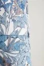 Çiçek Desenli Mavi Polo Yaka T-Shirt - Thumbnail