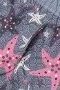 Deniz Yıldızı Desenli Açık Gri Quick Dry Çocuk Mayo - Thumbnail