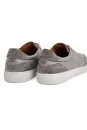 Doğal Deri M Logo Detaylı Gri Sneaker - Thumbnail
