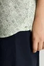 Etnik Desen Yeşil Kısa Kollu Tencel Çocuk Gömlek
