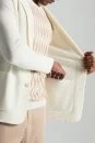 Extrafine Merino Ekru Triko Blazer Ceket - Thumbnail