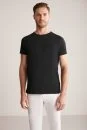 Hemington Kabartma Baskılı Siyah Pima Pamuk T-Shirt - Thumbnail
