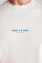 Hemington Logolu Bisiklet Yaka Beyaz T-Shirt - Thumbnail