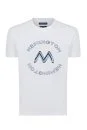 Hemington Logolu Pima Pamuk Beyaz T-Shirt - Thumbnail