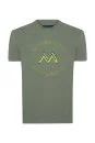 Hemington Logolu Pima Pamuk Haki T-Shirt - Thumbnail