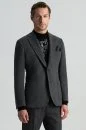 İtalyan Kaşmir Yün Karışım Siyah Blazer Ceket İtalyan Kaşmir Yün Karışım Siyah Blazer Ceket - Thumbnail