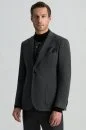 İtalyan Kaşmir Yün Karışım Siyah Blazer Ceket İtalyan Kaşmir Yün Karışım Siyah Blazer Ceket - Thumbnail