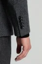 İtalyan Kaşmir Yün Karışım Siyah Blazer Ceket İtalyan Kaşmir Yün Karışım Siyah Blazer Ceket - Thumbnail
