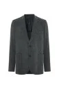 İtalyan Kaşmir Yün Karışım Siyah Blazer Ceket İtalyan Kaşmir Yün Karışım Siyah Blazer Ceket - Thumbnail