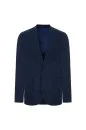 İtalyan Saf Keten Lacivert Blazer Ceket