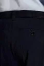 İtalyan Saf Yün Lacivert Klasik Dokuma Pantolon